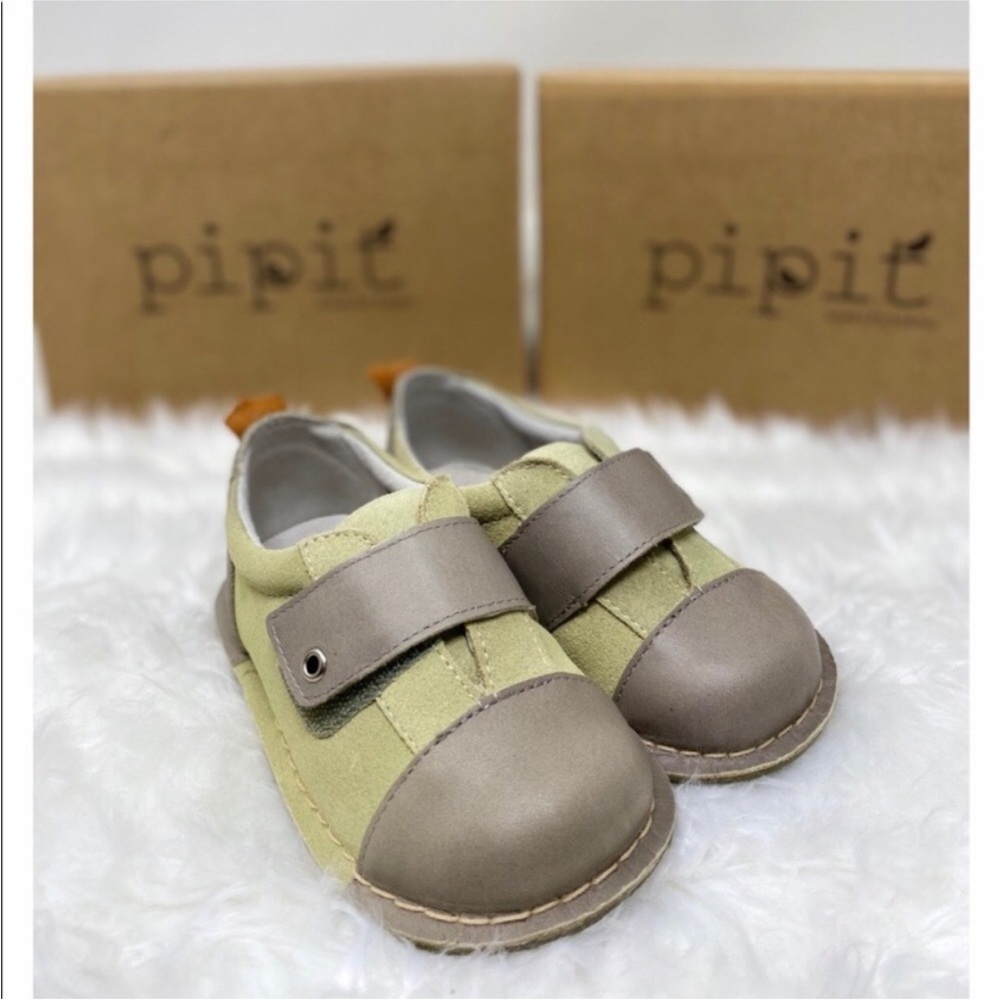 Pipit Leather & Suede Jack Shoes – Stone/Sage | EU 23 / US 7